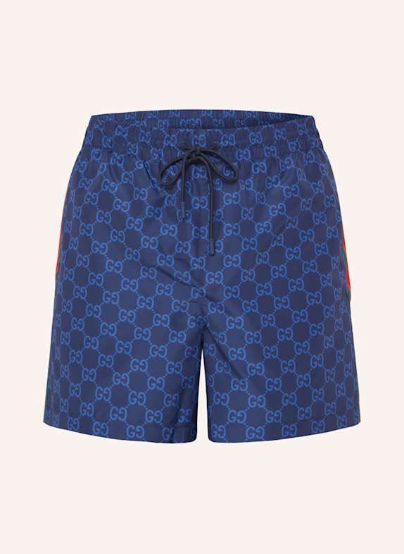 GUCCI Badeshorts mit Galonstreifen DUNKELBLAU