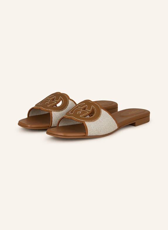 GUCCI Mules 9562 BROWN NATURAL/SUNDIA