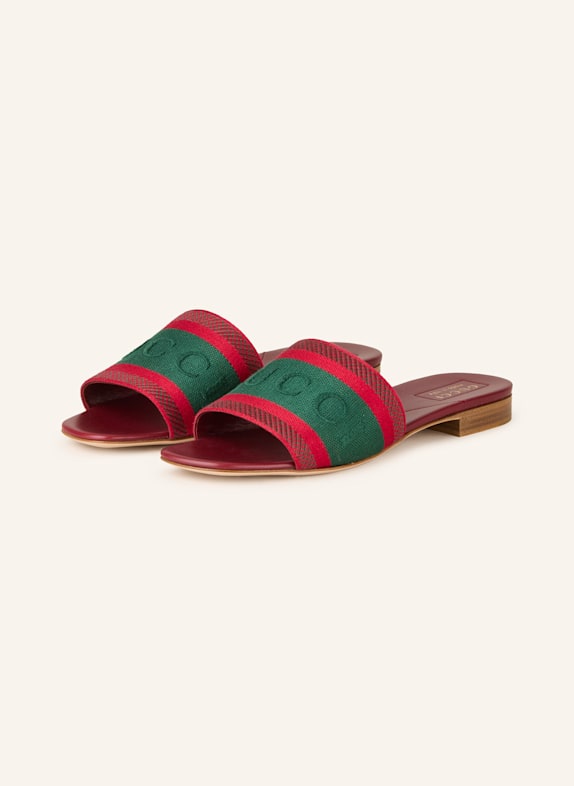 GUCCI Pantoletten 6443 RED-GREEN/BULGARO