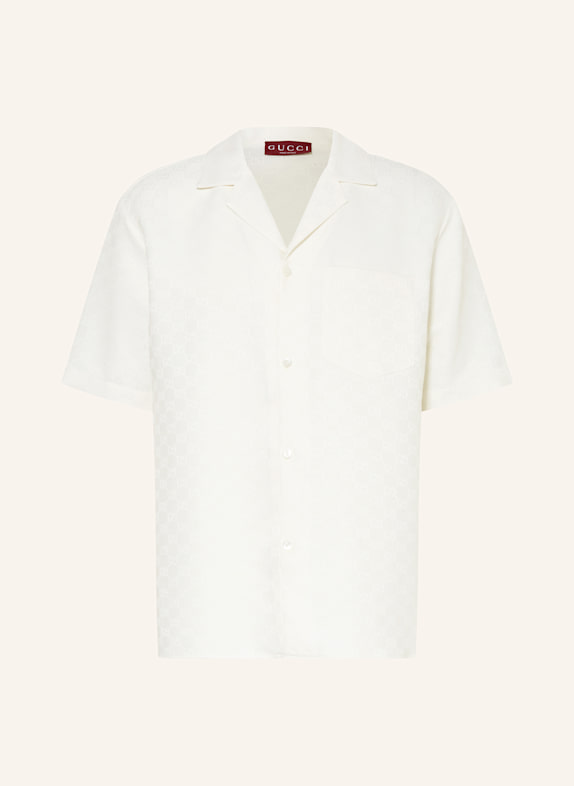 GUCCI Resorthemd Comfort Fit mit Leinen CREME
