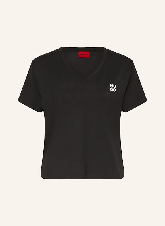 HUGO Koszulka od piżamy NIKA CZARNY