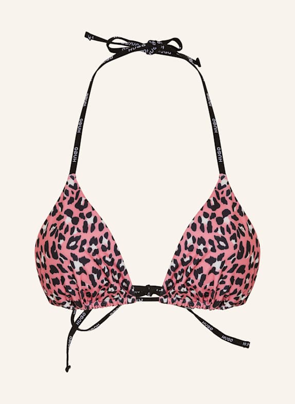 HUGO Triangle bikini top PURE PINK/ BLACK/ WHITE
