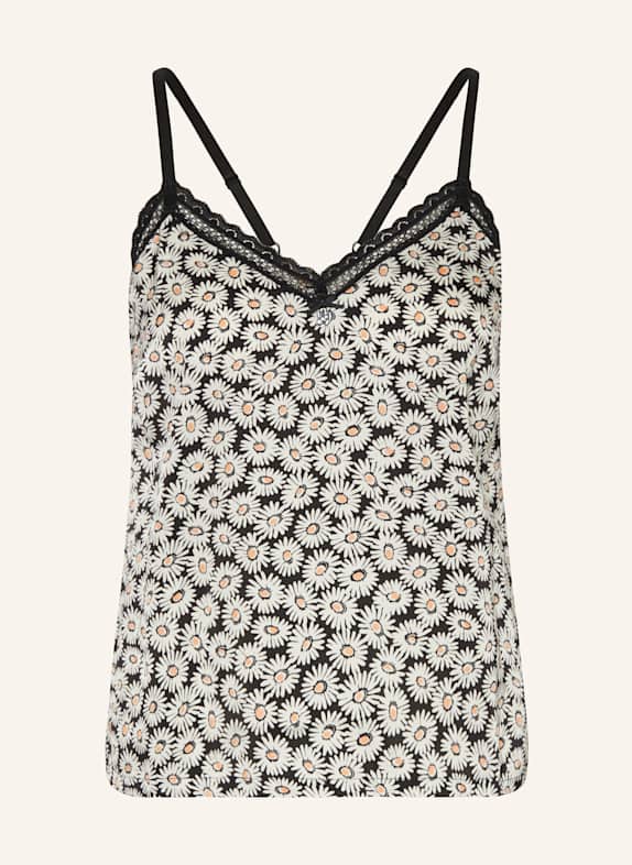 HUGO Schlaftop FUN LACE WEISS/ SCHWARZ/ HELLORANGE