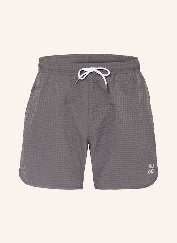 HUGO Badeshorts CHAFFLE GRAU