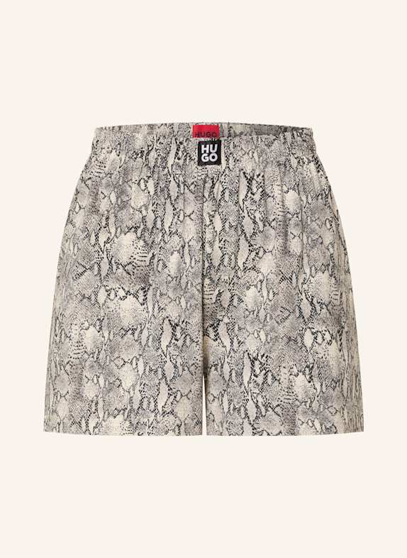 HUGO Schlafshorts NIKA TAUPE/ SCHWARZ/ CREME
