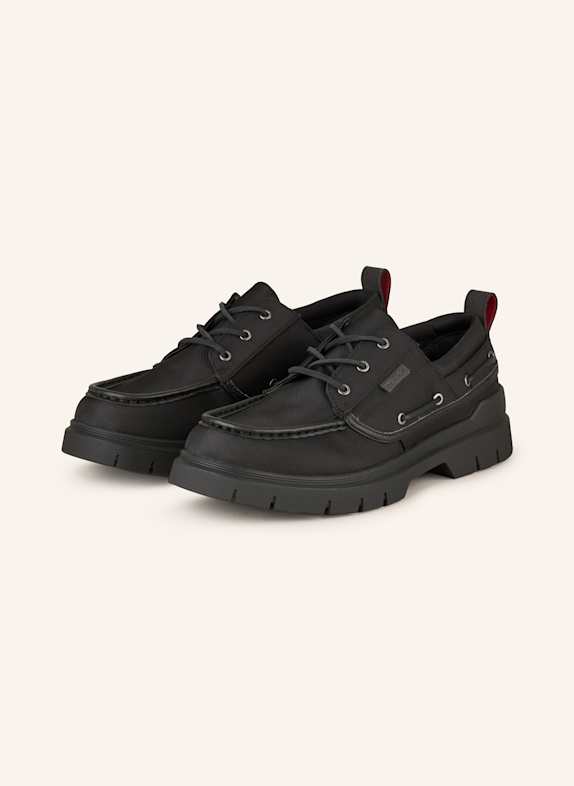 HUGO Buty sznurowane RYAN CZARNY