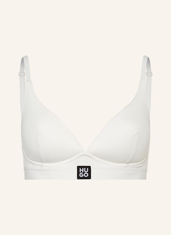 HUGO Triangle bra RIB CREAM