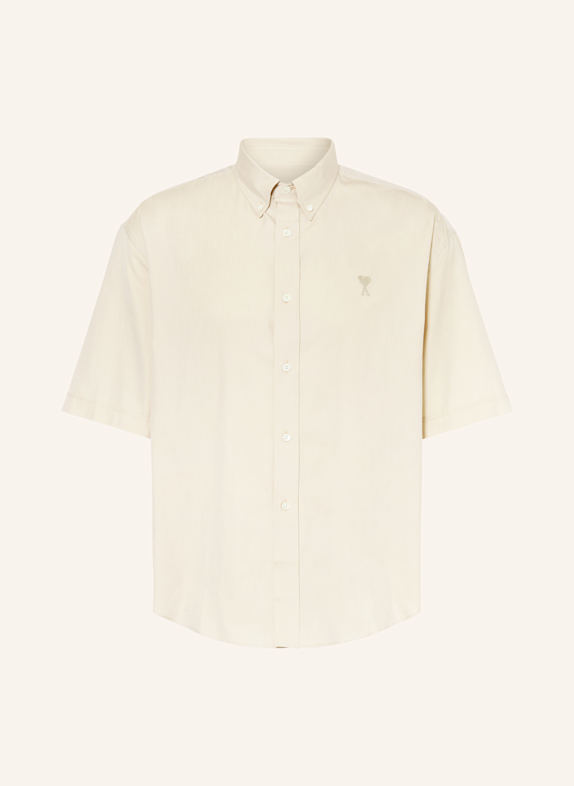 AMI PARIS Kurzarm-Hemd Comfort Fit CREME