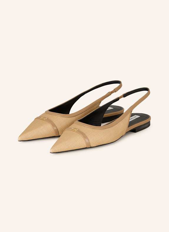 VICTORIA BECKHAM Slingballerinas BEIGE/ CAMEL