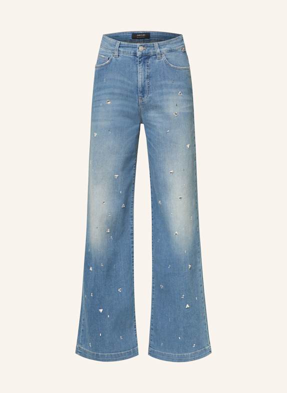 MARC CAIN Wide Leg džíny WARRI s ozdobnými kamínky 352 vintage blue