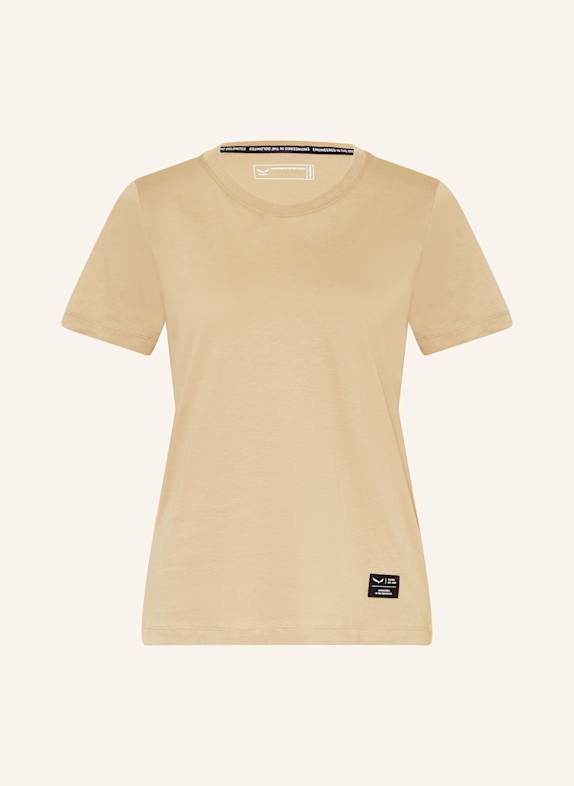 SALEWA T-shirt EAGLE LIGHT BROWN