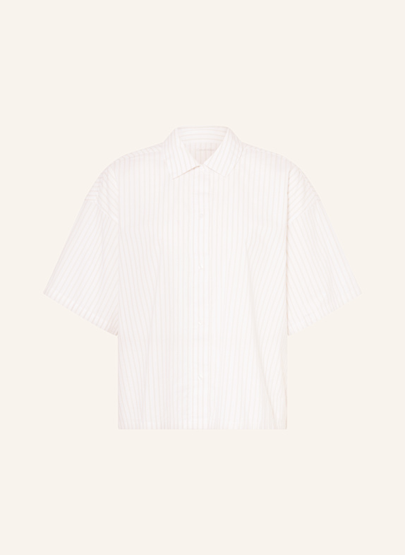 Calvin Klein Schlafshirt COTTON POPLIN WEISS/ BEIGE