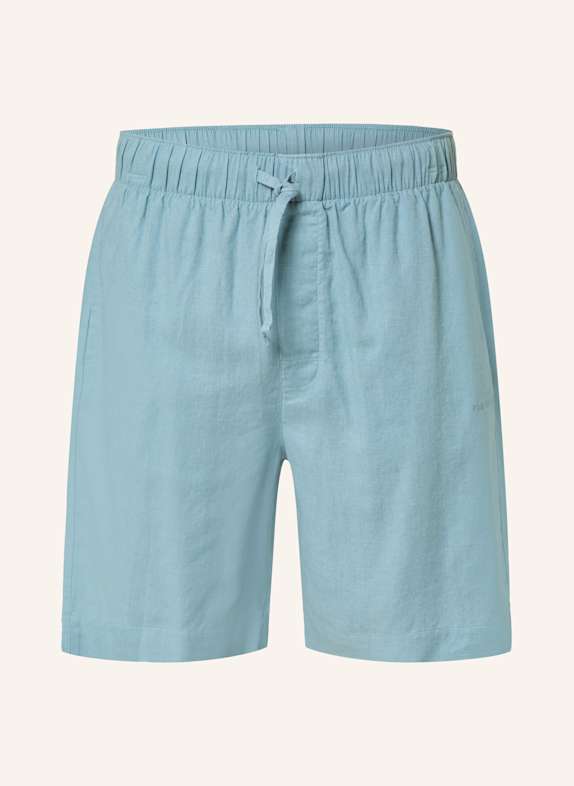 Calvin Klein Schlafshorts LINEN BLEND mit Leinen TÜRKIS