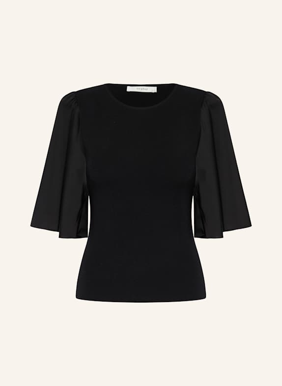 GESTUZ GZSAMA shirt blouse in mixed materials BLACK