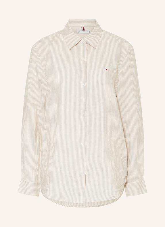 TOMMY HILFIGER Koszula z lnu BEŻOWY/ ECRU