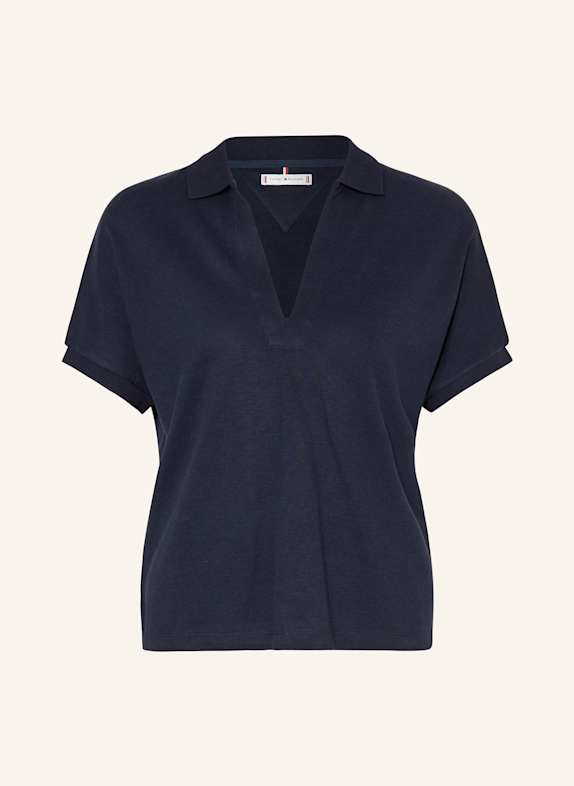 TOMMY HILFIGER Piqué-Poloshirt DUNKELBLAU