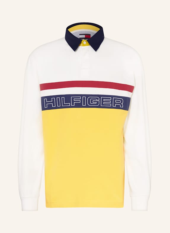 TOMMY HILFIGER Rugbyshirt Relaxed Fit GELB/ WEISS/ DUNKELBLAU