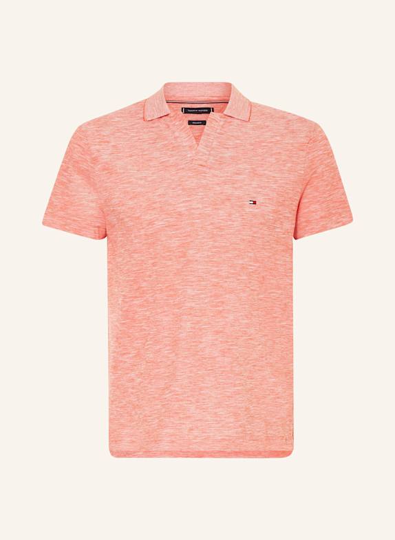 TOMMY HILFIGER Koszulka polo z piki POMARAŃCZOWY/ BIAŁY