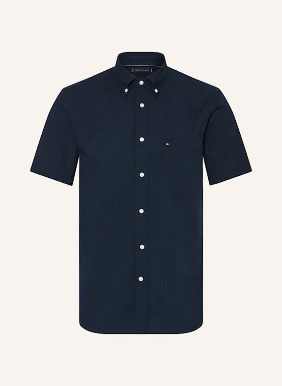 TOMMY HILFIGER Kurzarm-Hemd Regular Fit DUNKELBLAU