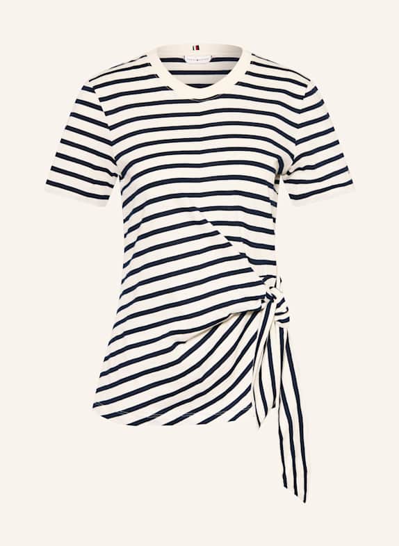 TOMMY HILFIGER T-shirt KREMOWY/ GRANATOWY