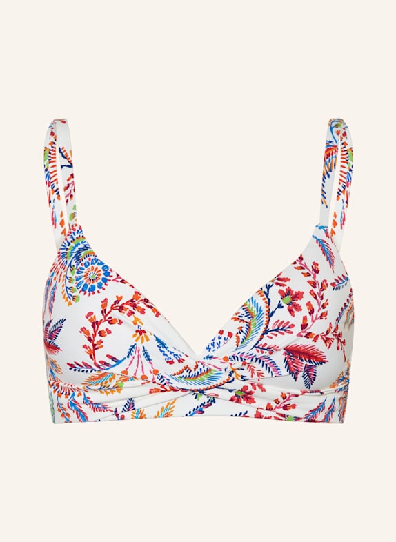 LAUREN RALPH LAUREN Bügel-Bikini-Top FLEURETTE ECRU/ ROT/ BLAU