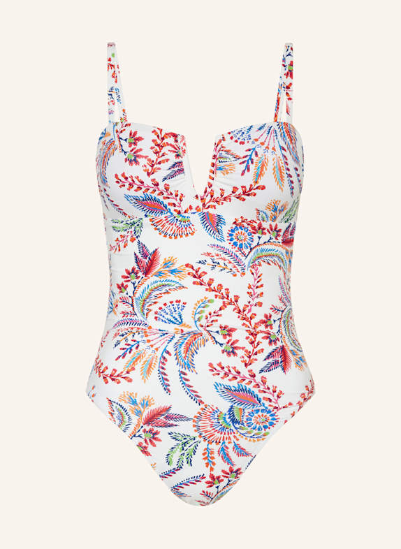 LAUREN RALPH LAUREN Badeanzug FLEURETTE WEISS/ ROT/ BLAU