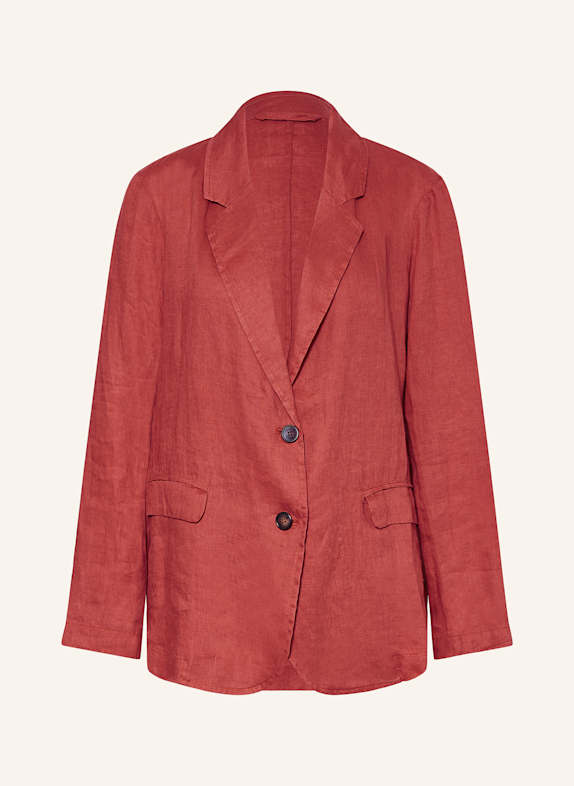 ottod'ame Overjacket z lnu CIEMNOCZERWONY