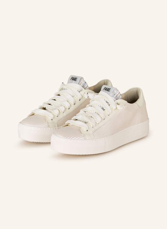 P448 Sneaker THEA mit Schmuckperlen WEISS