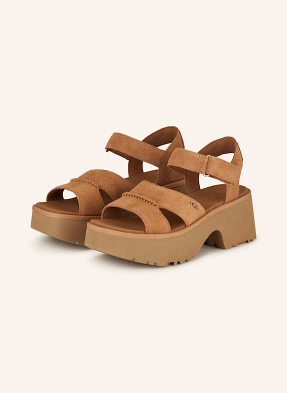 UGG Plateau-Sandalen NEW HEIGHTS BRAUN