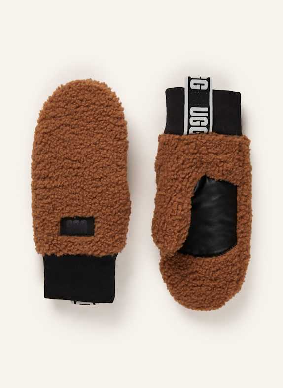 UGG Rękawiczki jednopalcowe BRĄZOWY