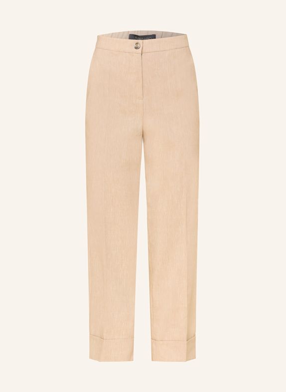 ELENA MIRO Marlenehose mit Leinen BEIGE