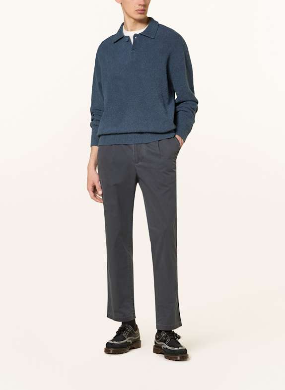 SAMSØE  SAMSØE Gebreid poloshirt SANINO DONKERBLAUW
