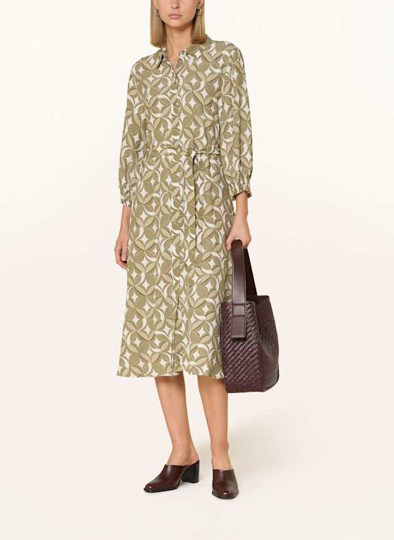 s.Oliver BLACK LABEL Sukienka koszulowa z rękawami 3/4 ZIELONY / CIEMNOZIELONY / JASNOZIELONY