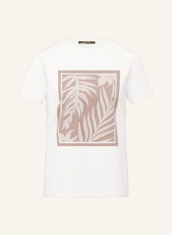 comma T-Shirt mit Nieten WEISS