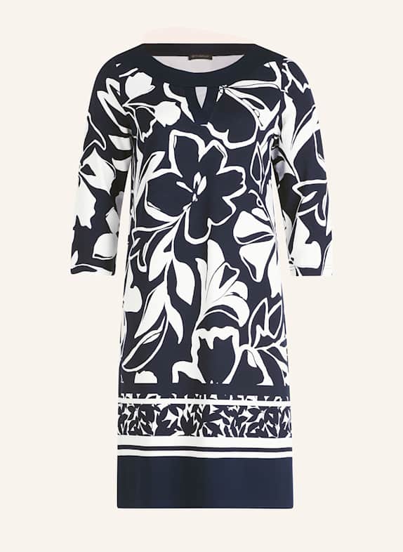 Betty Barclay Jersey dress with 3/4 sleeves DARK BLUE/ CREAM