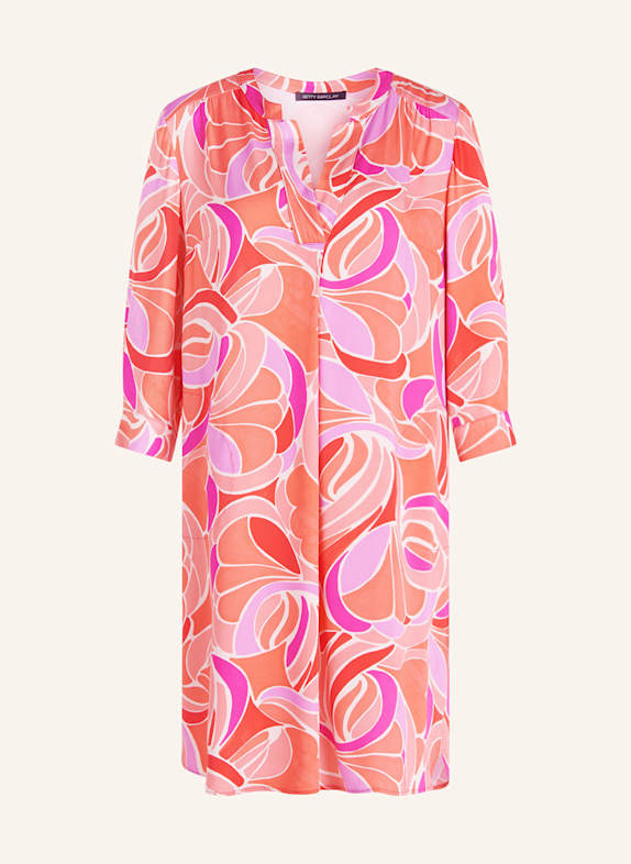 Betty Barclay Dress with 3/4 sleeves RED/ PINK/ LIGHT PURPLE