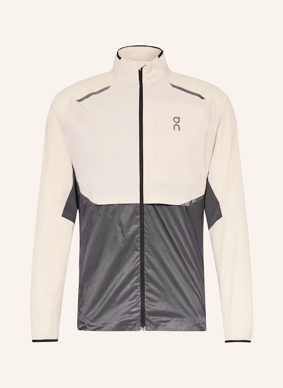 On Laufjacke WEATHER BEIGE/ DUNKELGRAU