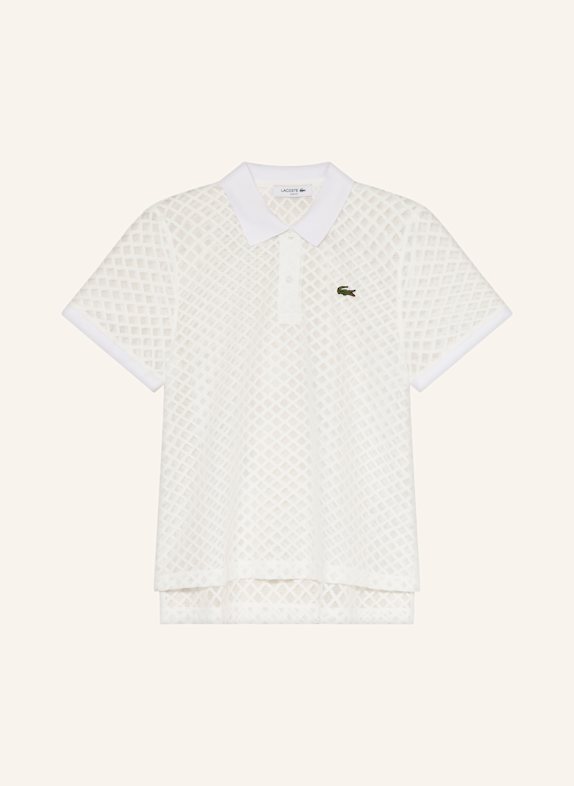 LACOSTE Strick-Poloshirt ECRU