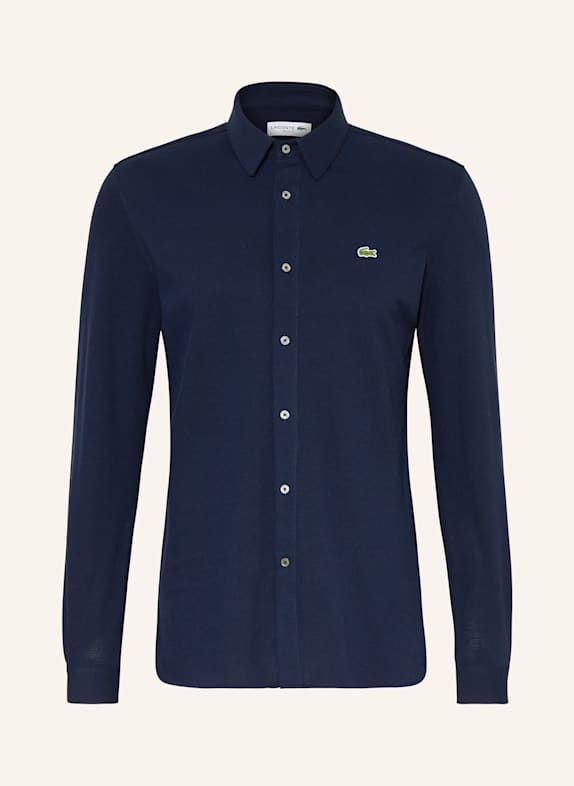 LACOSTE Piqué-Hemd Slim Fit DUNKELBLAU
