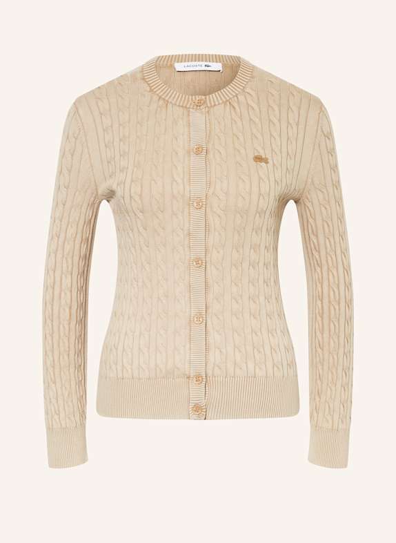LACOSTE Strickjacke BEIGE