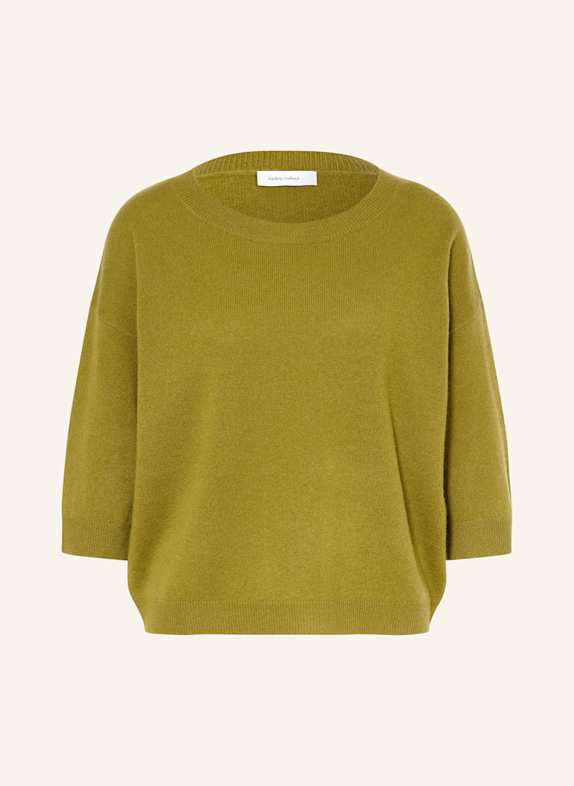 darling harbour Cashmere-Pullover mit 3/4-Arm lodengrün