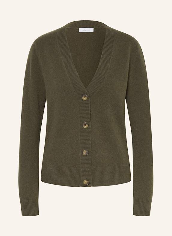 darling harbour Strickjacke aus Cashmere dunkeloliv