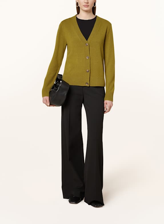 darling harbour Strickjacke aus Cashmere lodengrün