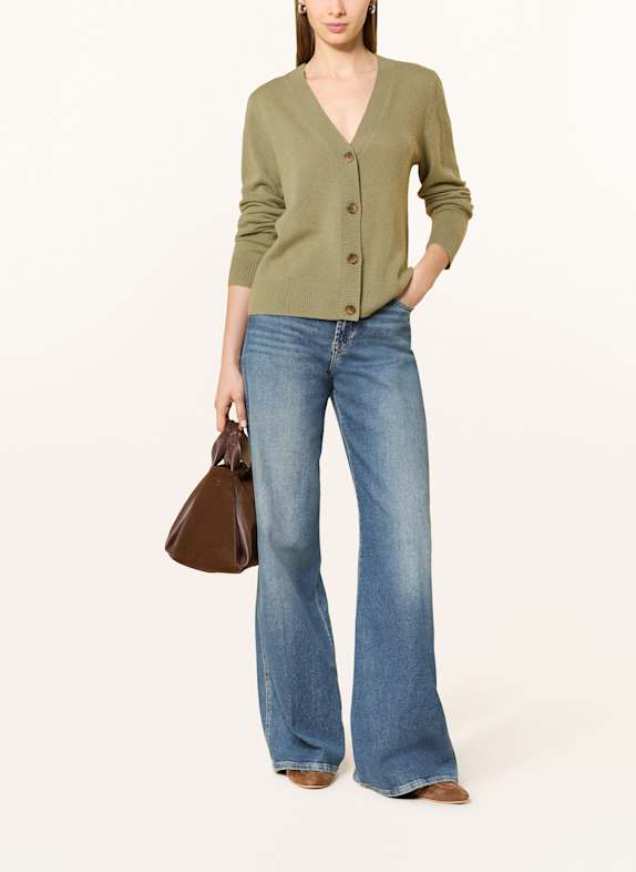 darling harbour Strickjacke aus Cashmere SALBEI