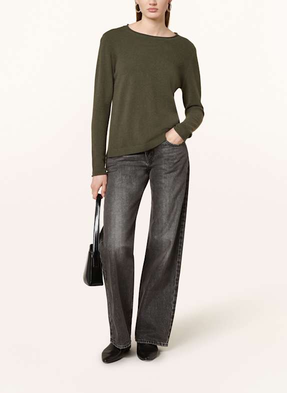 darling harbour Cashmere-Pullover dunkeloliv