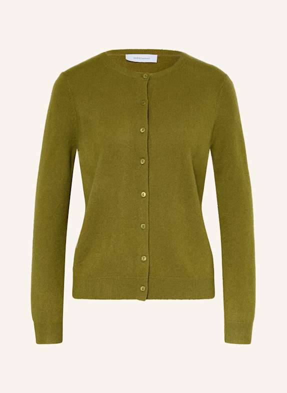 darling harbour Strickjacke aus Cashmere lodengrün