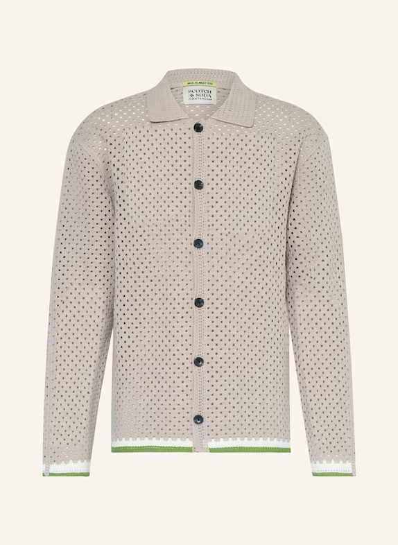 SCOTCH & SODA Strickhemd Regular Fit TAUPE