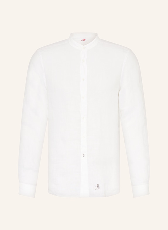 MASON'S Leinenhemd Slim Fit mit Stehkragen WEISS