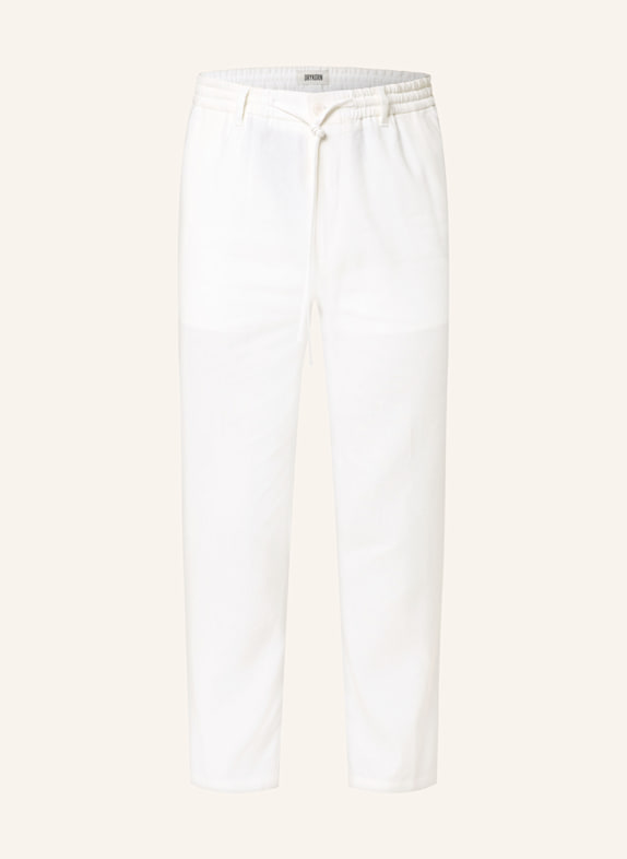 DRYKORN Hose DEGER im Jogging-Stil Regular Fit mit Leinen WEISS
