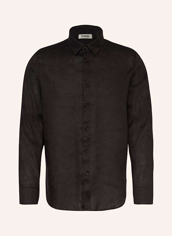 DRYKORN Hemd RAMIS Regular Fit aus Leinen SCHWARZ